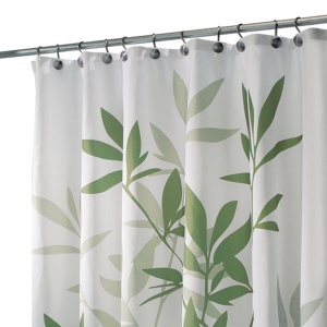 InterDesign Leaves Shower Curtain, Green, 72-Inch by 72-Inch,  Зелёный