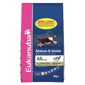 Eukanuba Mature & Senior Lamb & Rice - Корм для пожилых собак всех пород - Ягненок и рис