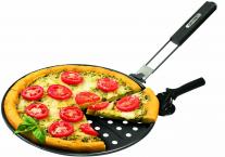 GrillPro 98140 Non-Stick Pizza Grill Pan includes Pizza Cutter/ Server, 12-Inch Diameter