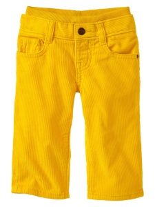 Вязанные вельветовые брюки, Жёлтый, 3-6м.