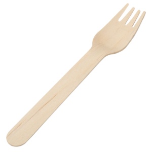 Wooden Forks - Disposable Wood Cutlery Heavy Weight,  ,  50